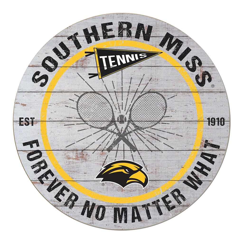 20x20 Throwback Weathered Circle Southern Mississippi Golden Eagles Tennis