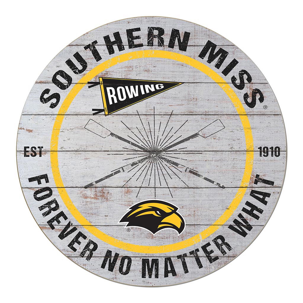 20x20 Throwback Weathered Circle Southern Mississippi Golden Eagles Rowing