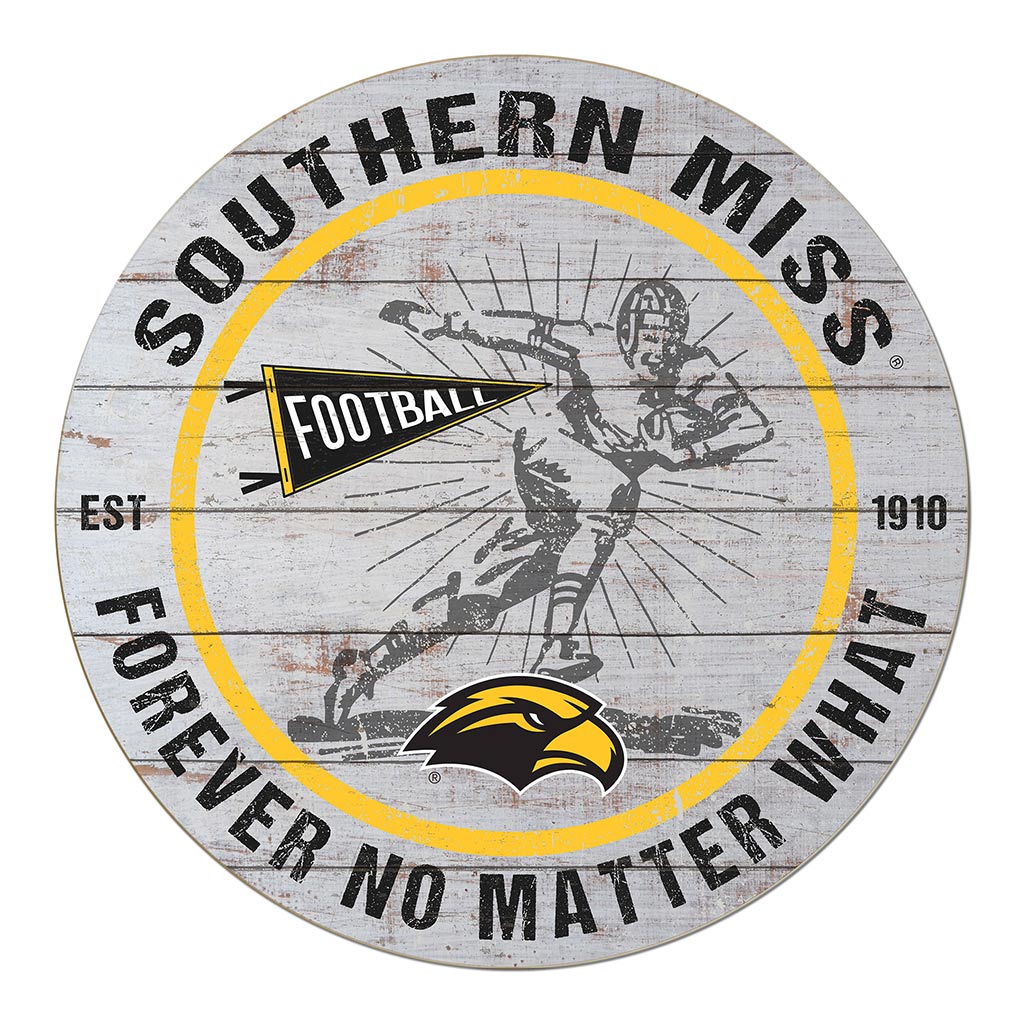 20x20 Throwback Weathered Circle Southern Mississippi Golden Eagles
