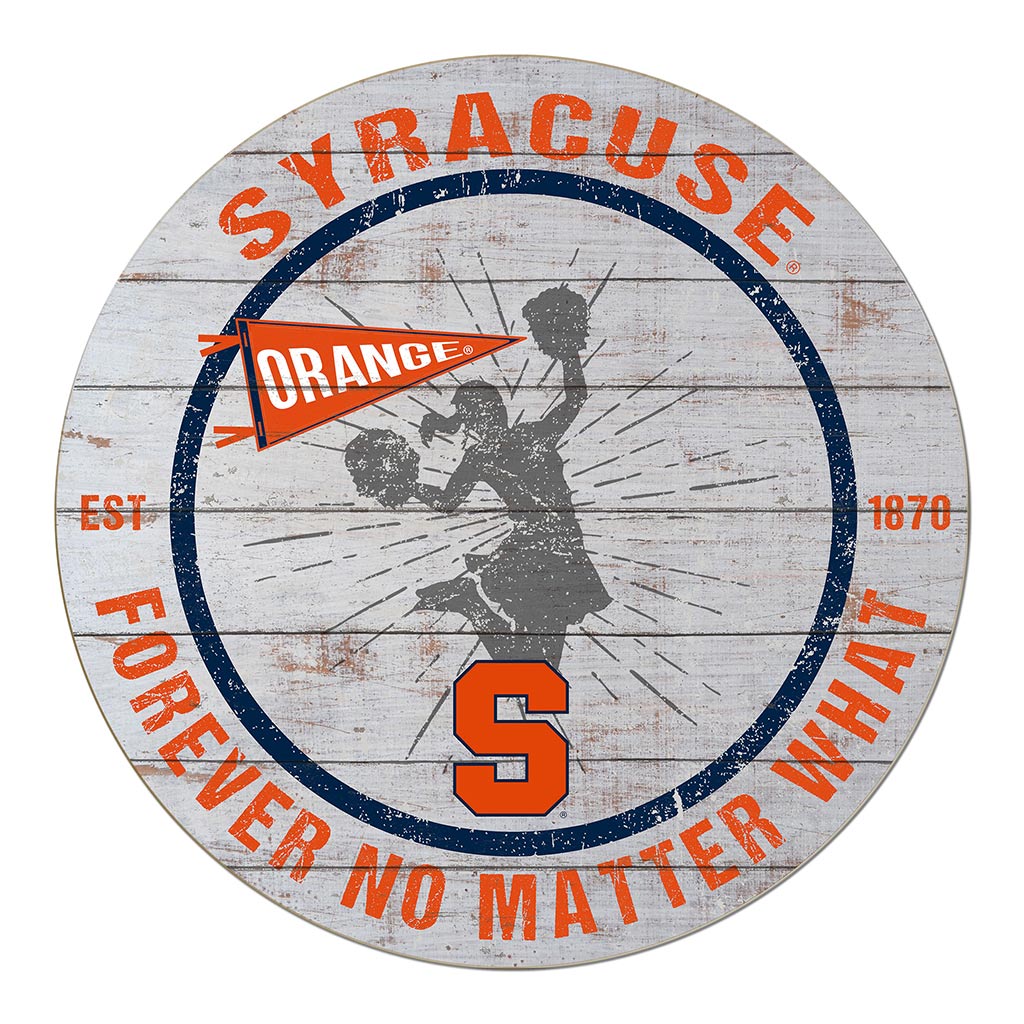 20x20 Throwback Weathered Circle Syracuse Orange Cheerleading