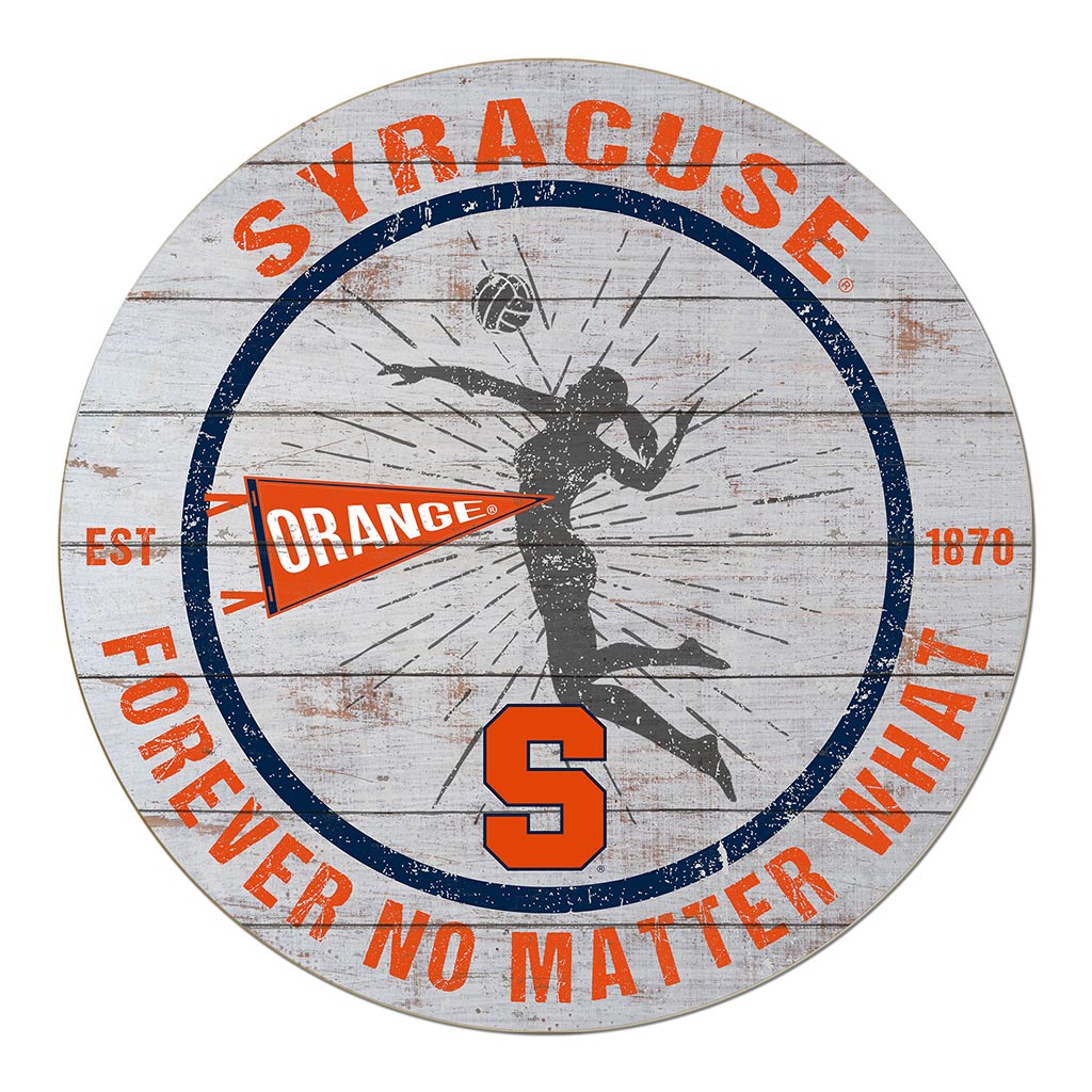 20x20 Throwback Weathered Circle Syracuse Orange Volleyball Girls