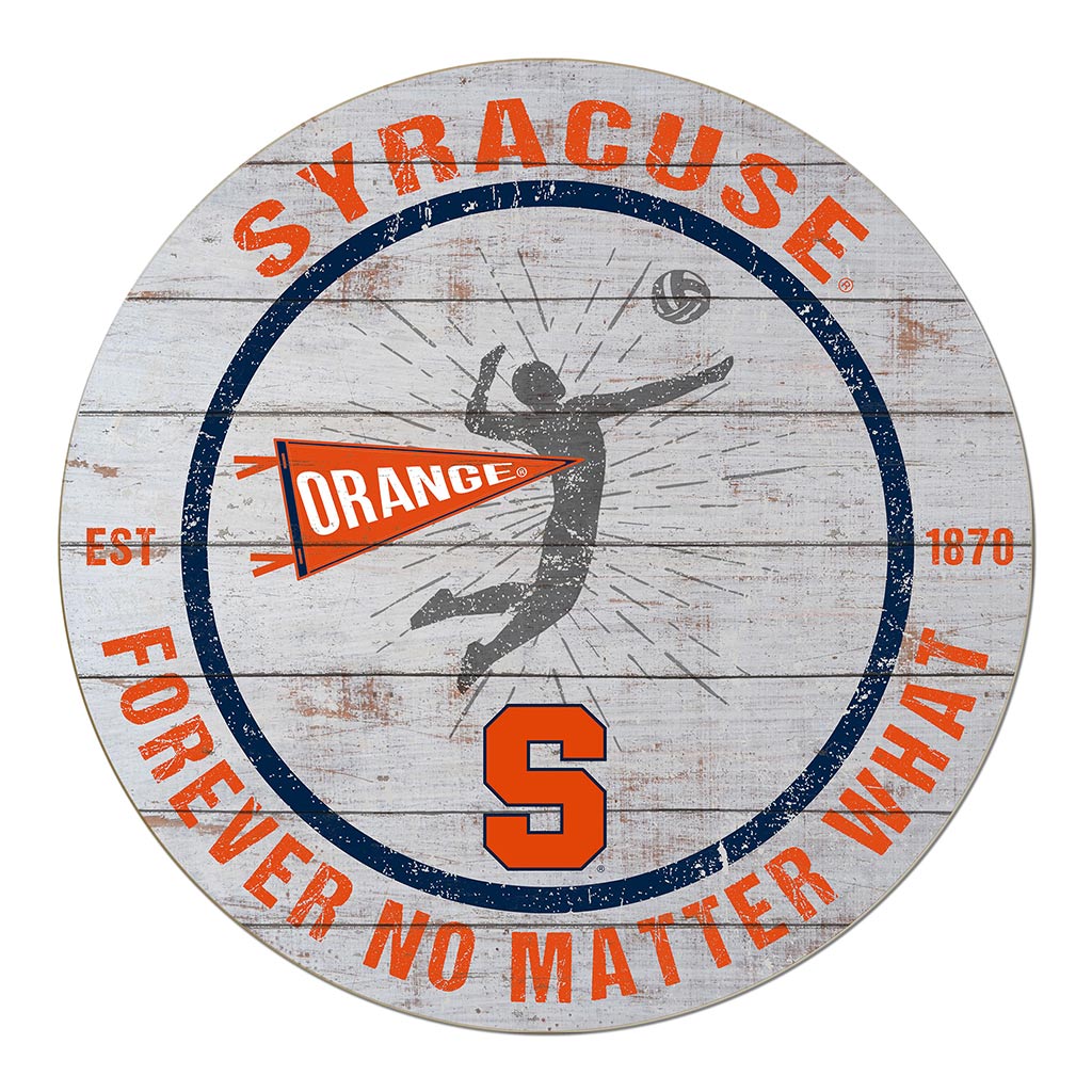 20x20 Throwback Weathered Circle Syracuse Orange Volleyball