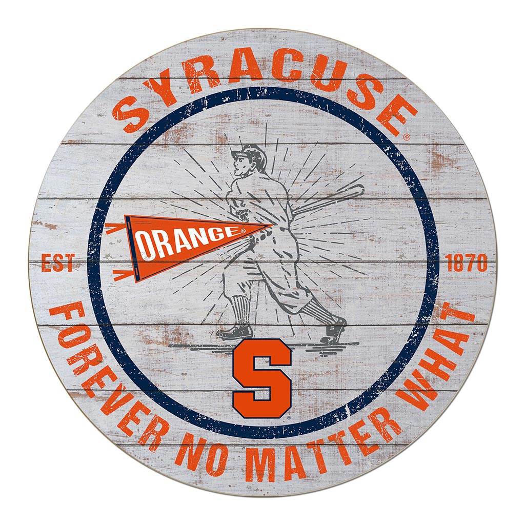 20x20 Throwback Weathered Circle Syracuse Orange Baseball