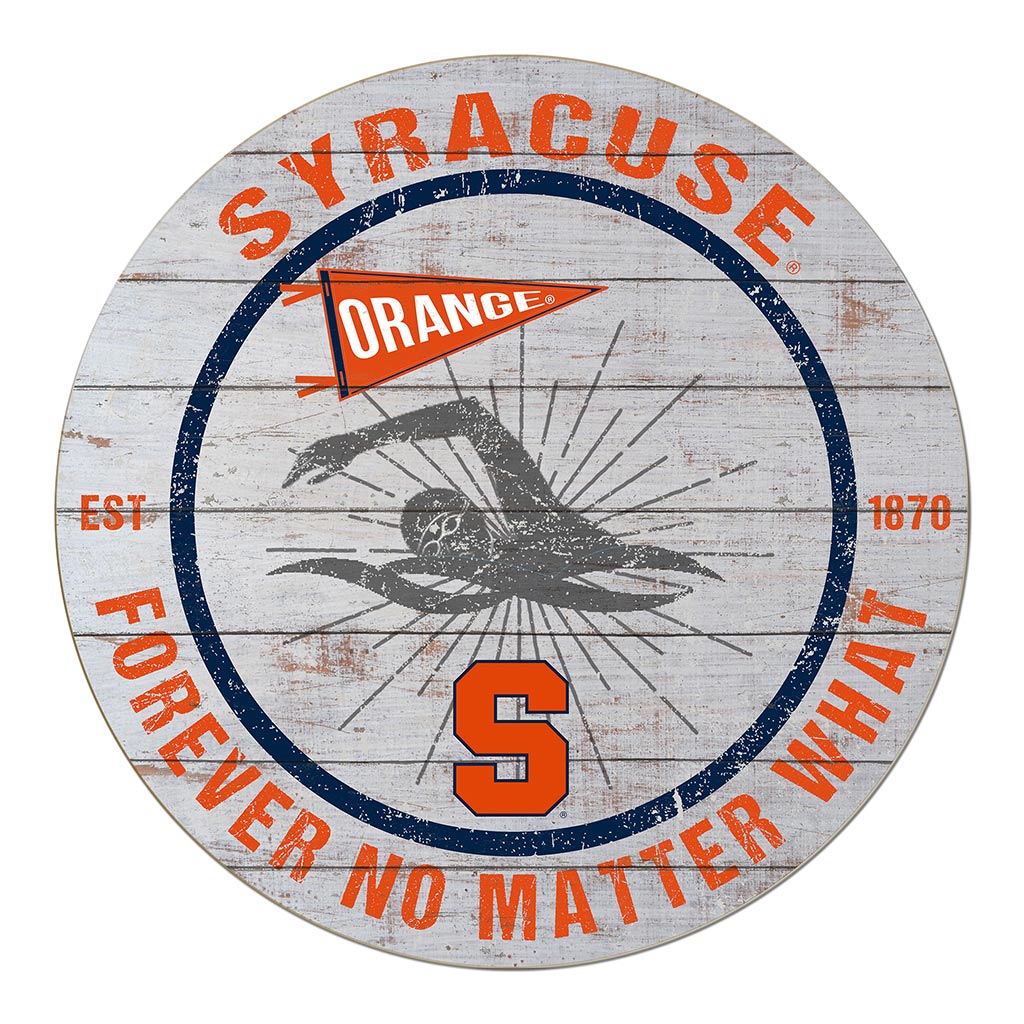 20x20 Throwback Weathered Circle Syracuse Orange Swimming