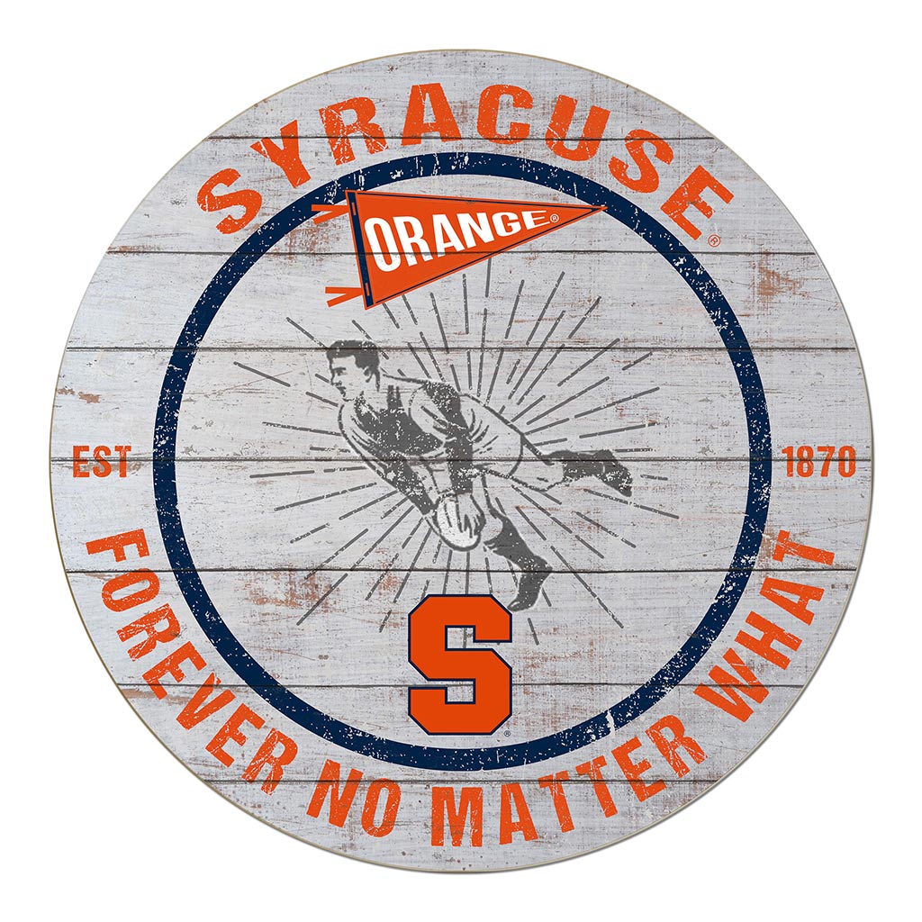 20x20 Throwback Weathered Circle Syracuse Orange Rugby