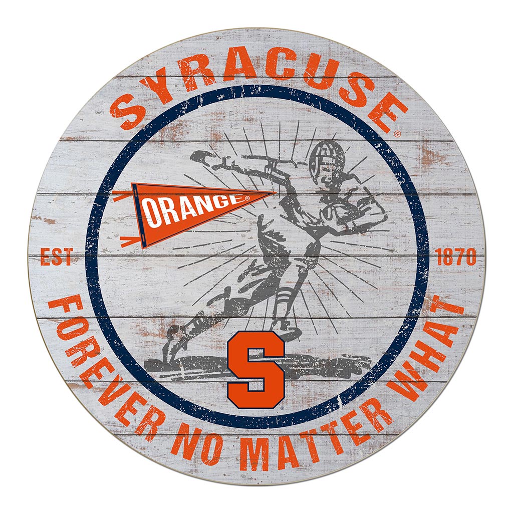 20x20 Throwback Weathered Circle Syracuse Orange