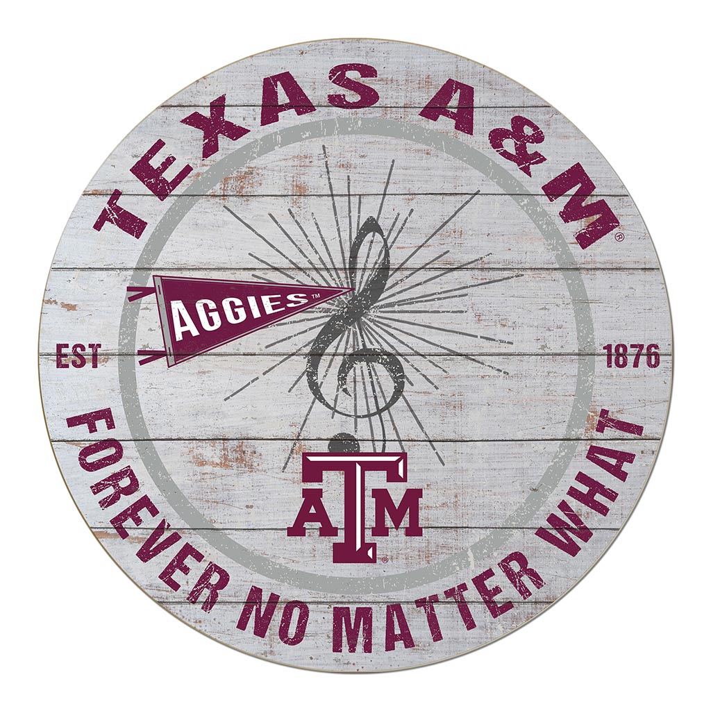 20x20 Throwback Weathered Circle Texas A&M Aggies Band