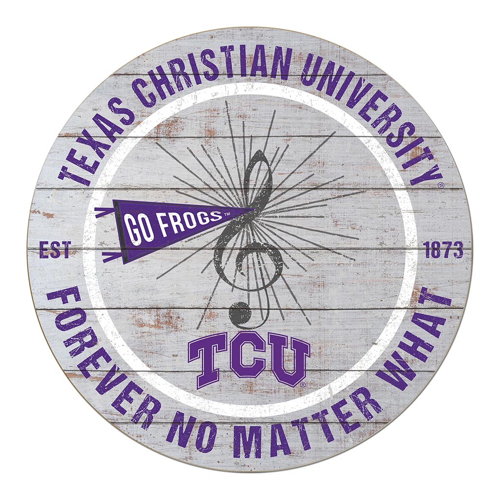 20x20 Throwback Weathered Circle Texas Christian Horned Frogs Band