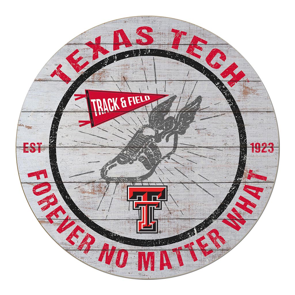 20x20 Throwback Weathered Circle Texas Tech Red Raiders Track