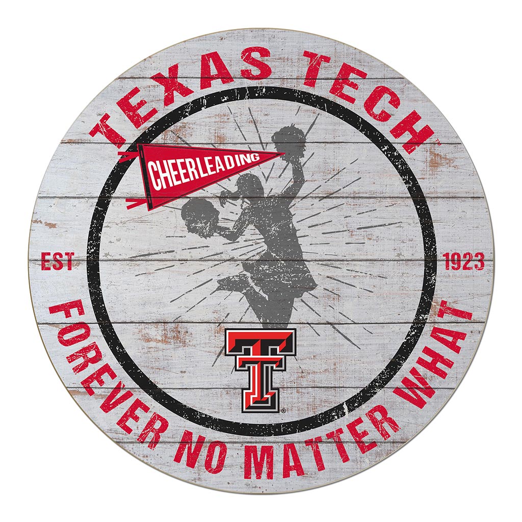20x20 Throwback Weathered Circle Texas Tech Red Raiders Cheerleading