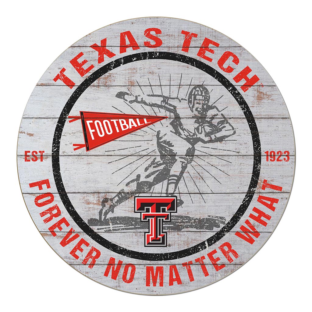 20x20 Throwback Weathered Circle Texas Tech Red Raiders