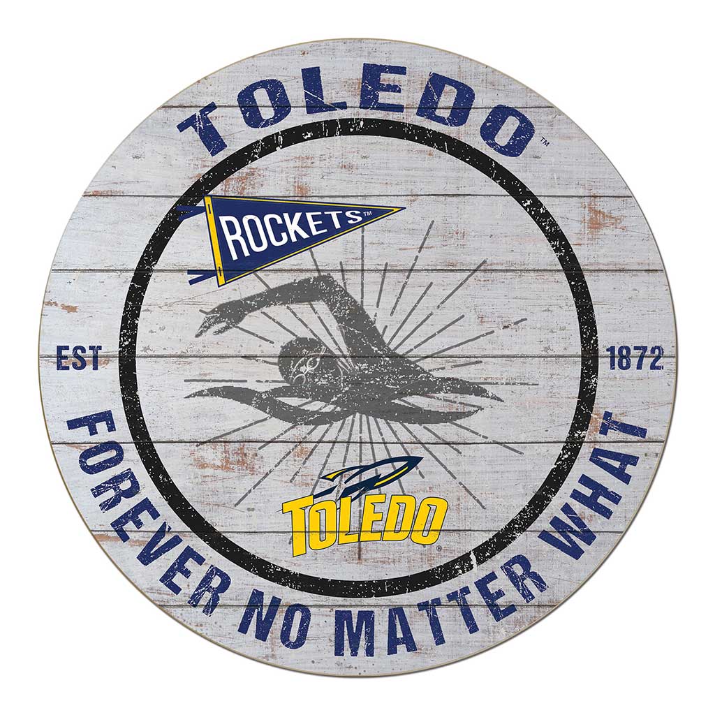 20x20 Throwback Weathered Circle Toledo Rockets Swimming