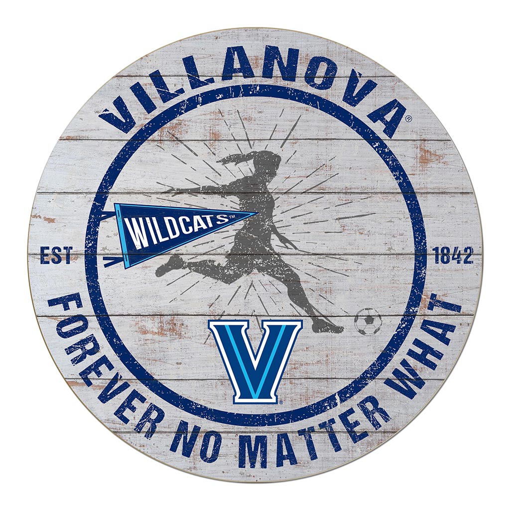 20x20 Throwback Weathered Circle Villanova Wildcats Soccer Girls