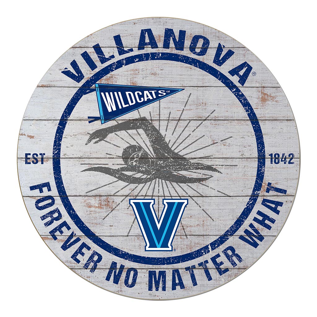 20x20 Throwback Weathered Circle Villanova Wildcats Swimming