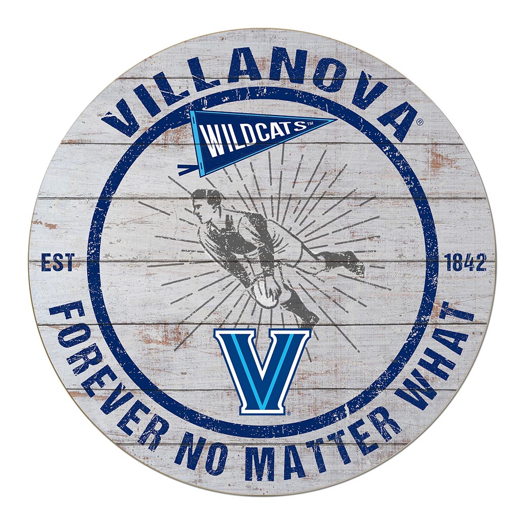 20x20 Throwback Weathered Circle Villanova Wildcats Rugby