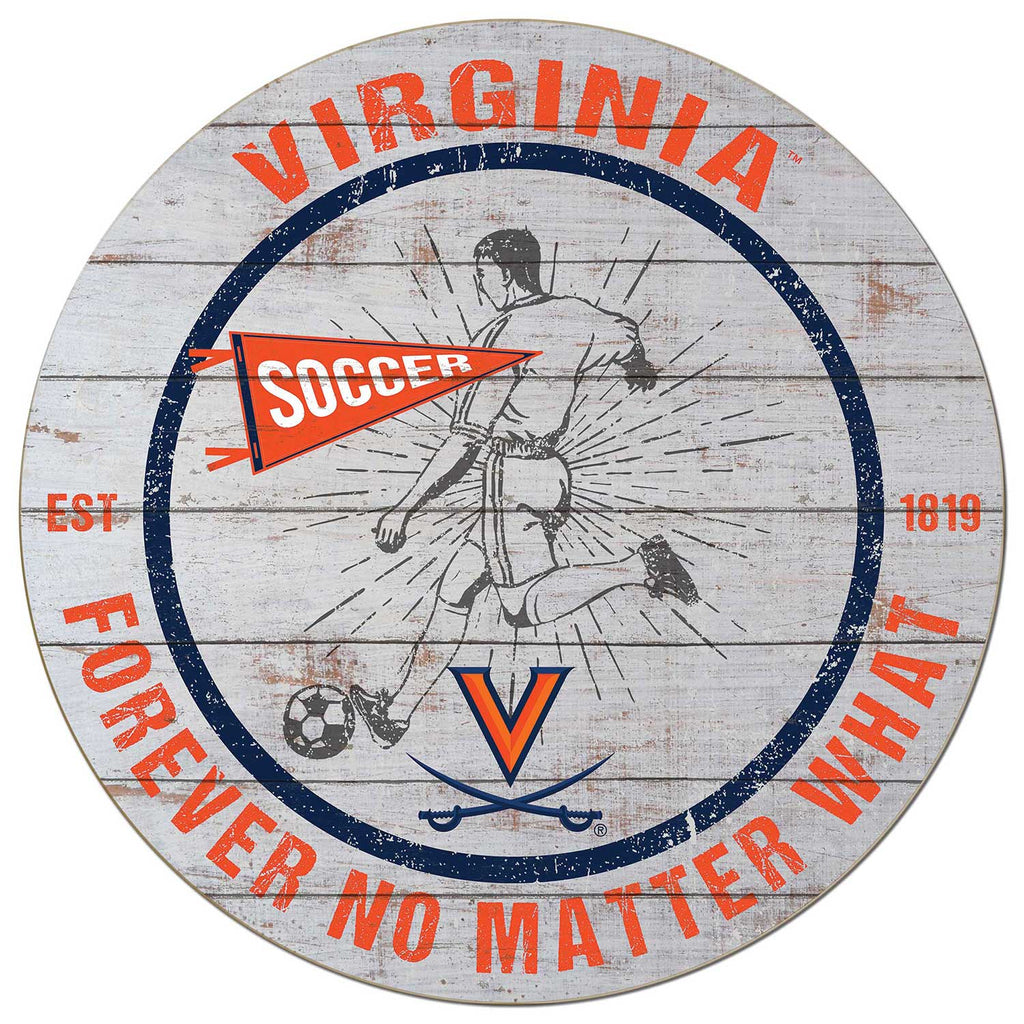 20x20 Throwback Weathered Circle Virginia Cavaliers Soccer