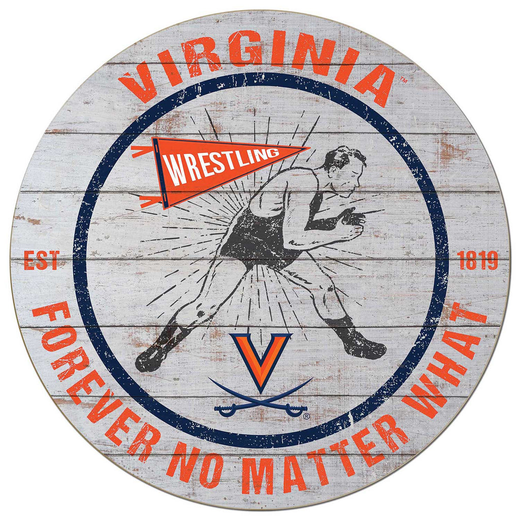 20x20 Throwback Weathered Circle Virginia Cavaliers Wrestling
