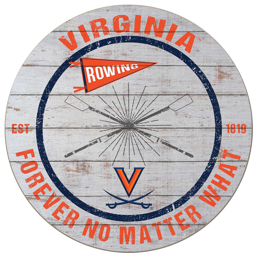 20x20 Throwback Weathered Circle Virginia Cavaliers Rowing