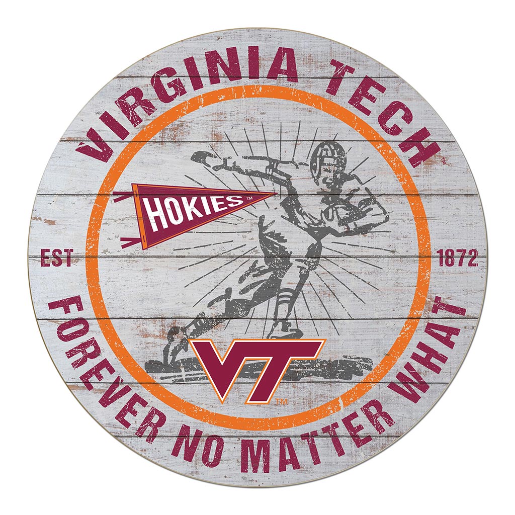 20x20 Throwback Weathered Circle Virginia Tech Hokies