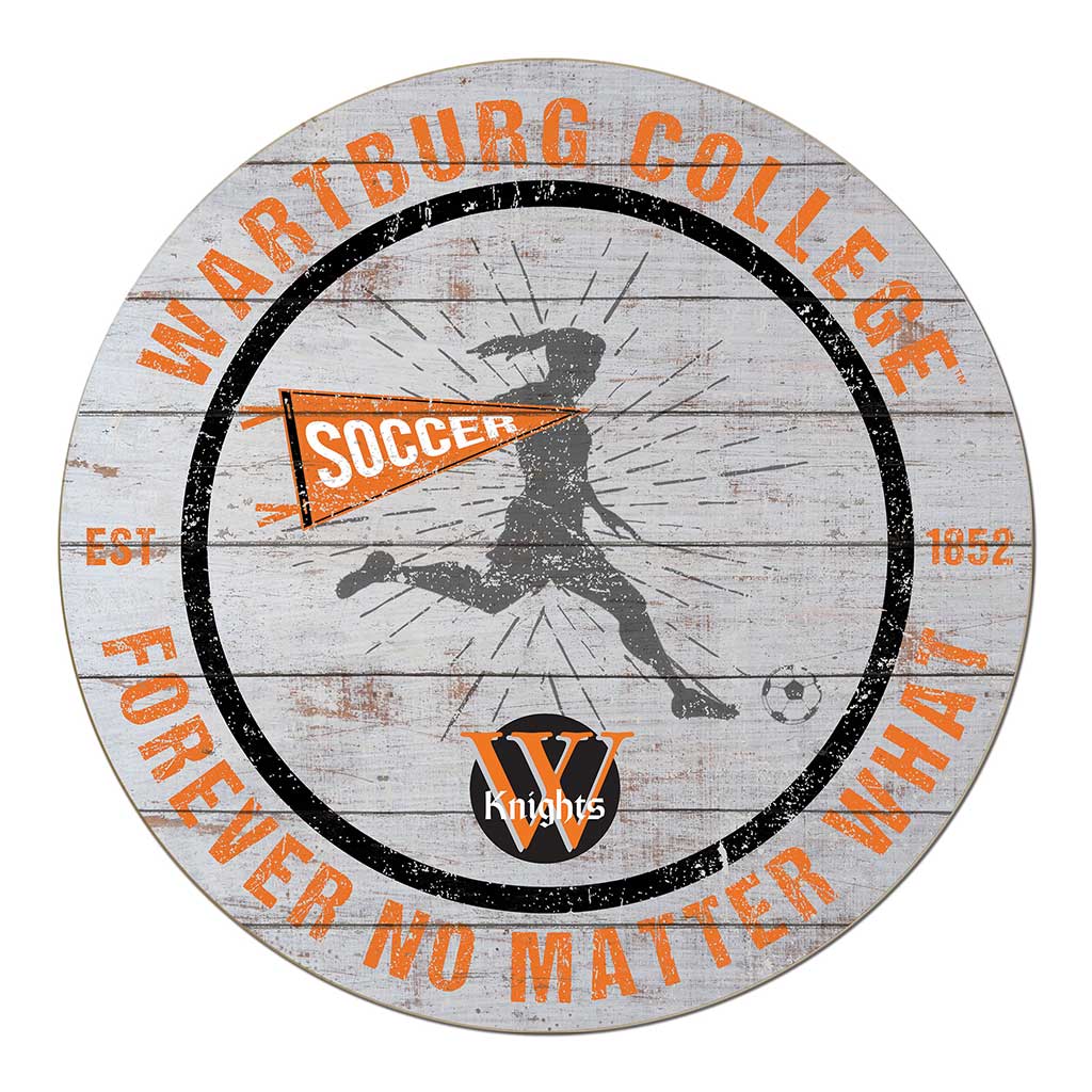 20x20 Throwback Weathered Circle Wartburg College Knights Soccer Girls