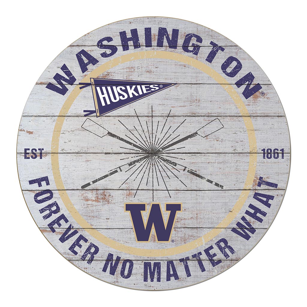 20x20 Throwback Weathered Circle Washington Huskies Rowing