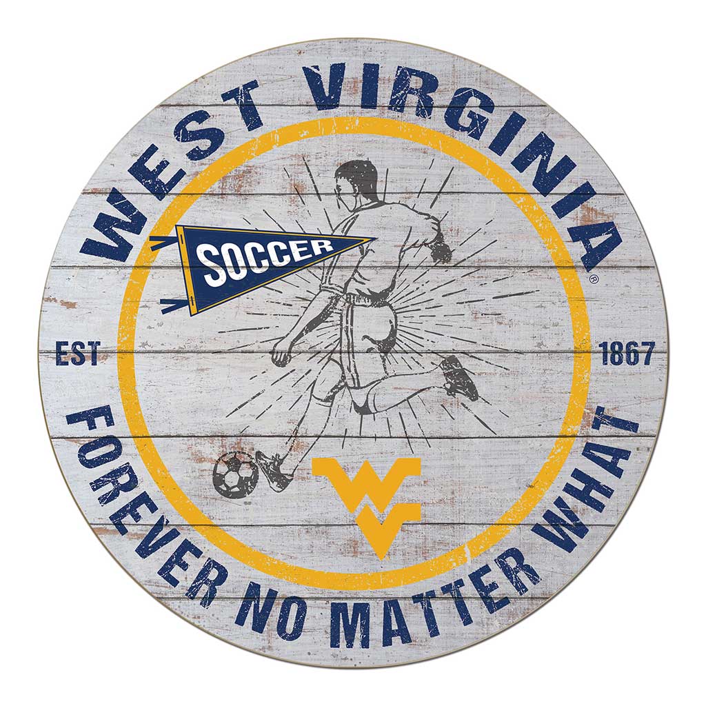 20x20 Throwback Weathered Circle West Virginia Mountaineers Soccer