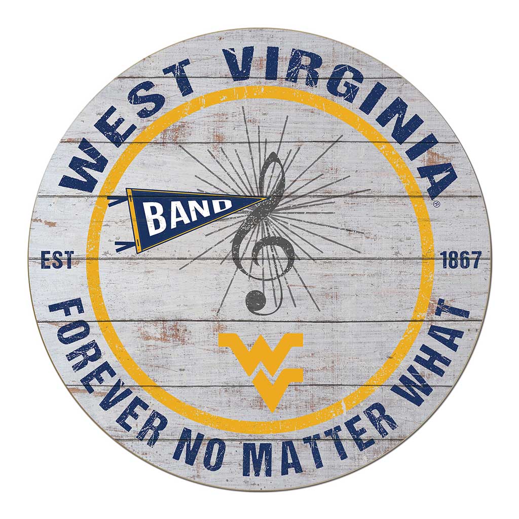 20x20 Throwback Weathered Circle West Virginia Mountaineers Band