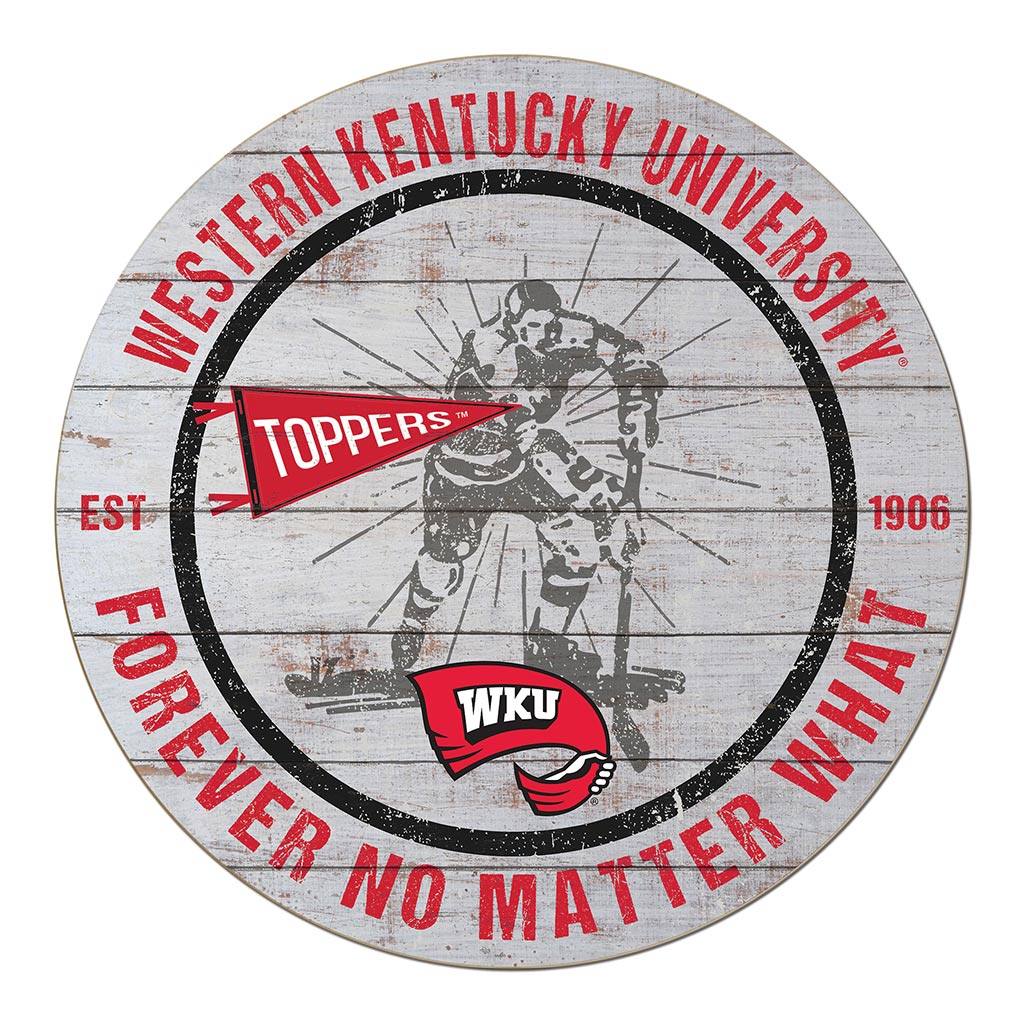 20x20 Throwback Weathered Circle Western Kentucky Hilltoppers Hockey