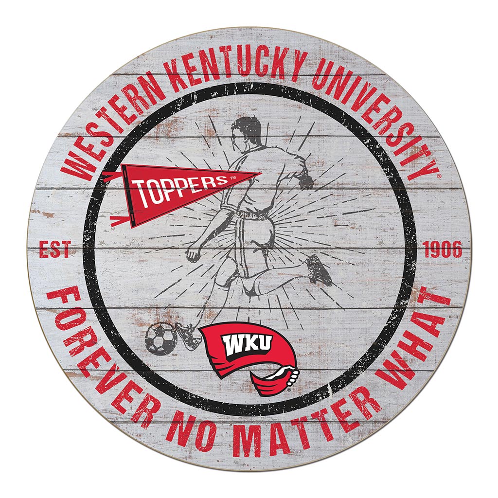 20x20 Throwback Weathered Circle Western Kentucky Hilltoppers Soccer