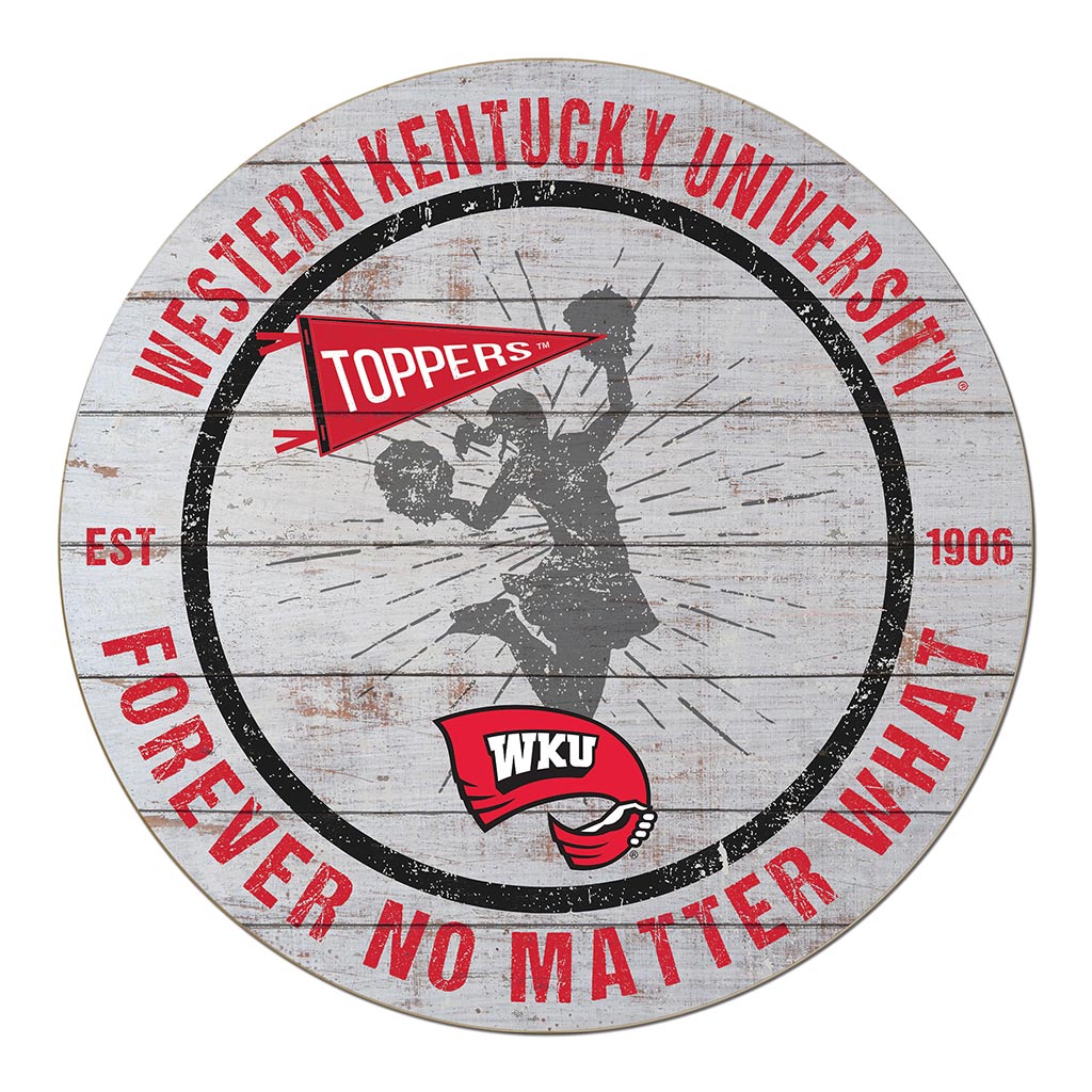 20x20 Throwback Weathered Circle Western Kentucky Hilltoppers Cheerleading