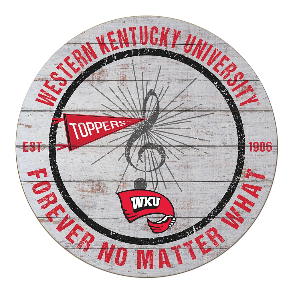 20x20 Throwback Weathered Circle Western Kentucky Hilltoppers Band