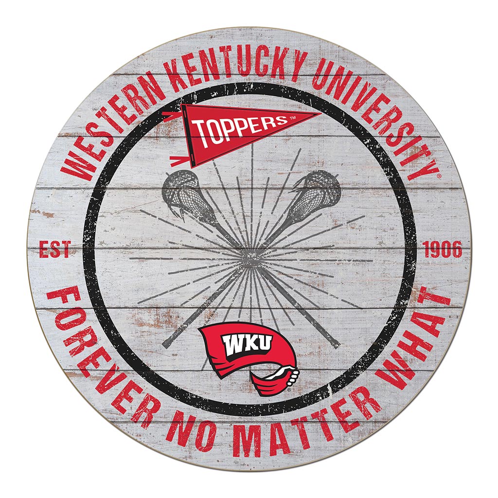 20x20 Throwback Weathered Circle Western Kentucky Hilltoppers Lacrosse