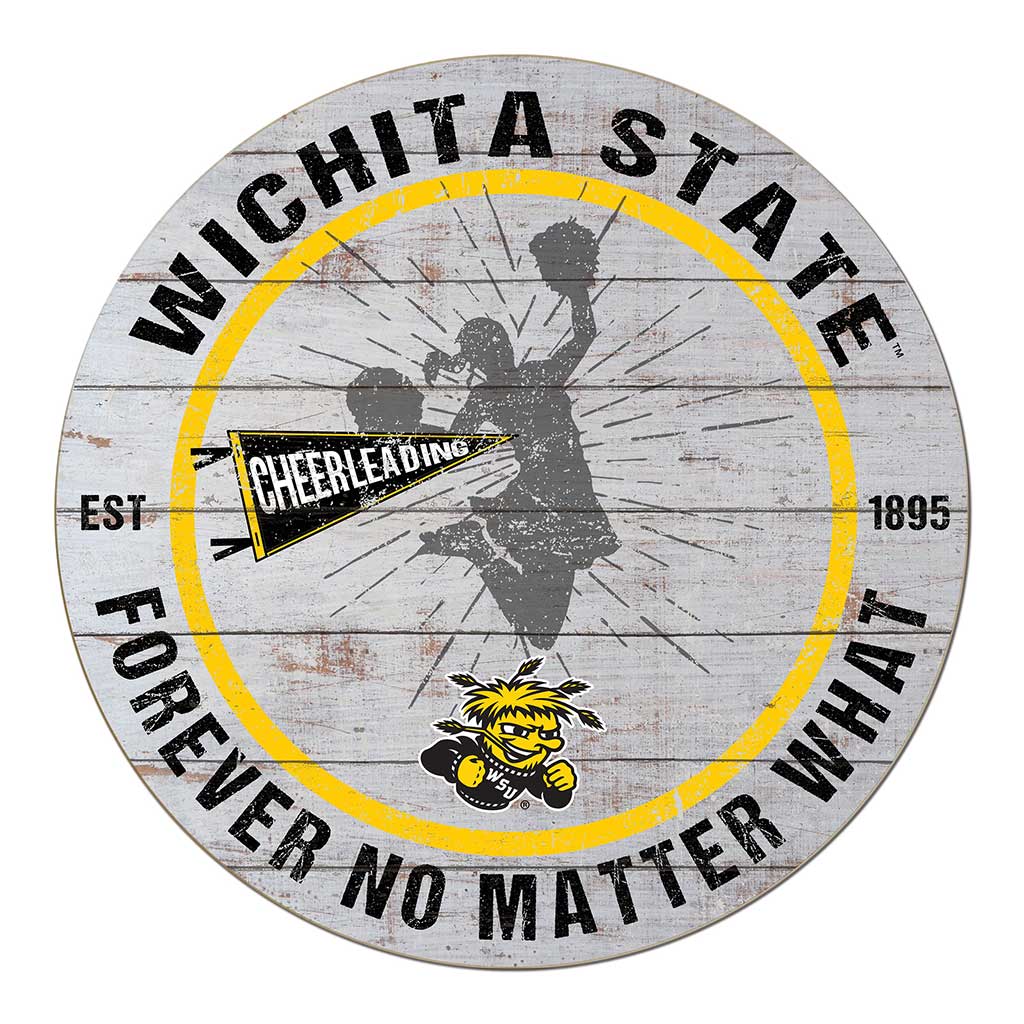 20x20 Throwback Weathered Circle Wichita State Shockers Cheerleading