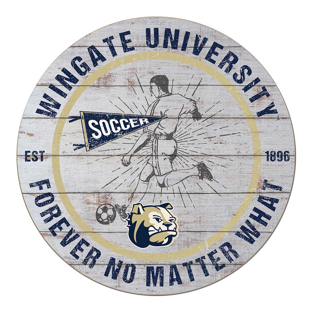 20x20 Throwback Weathered Circle Wingate Bulldogs Soccer