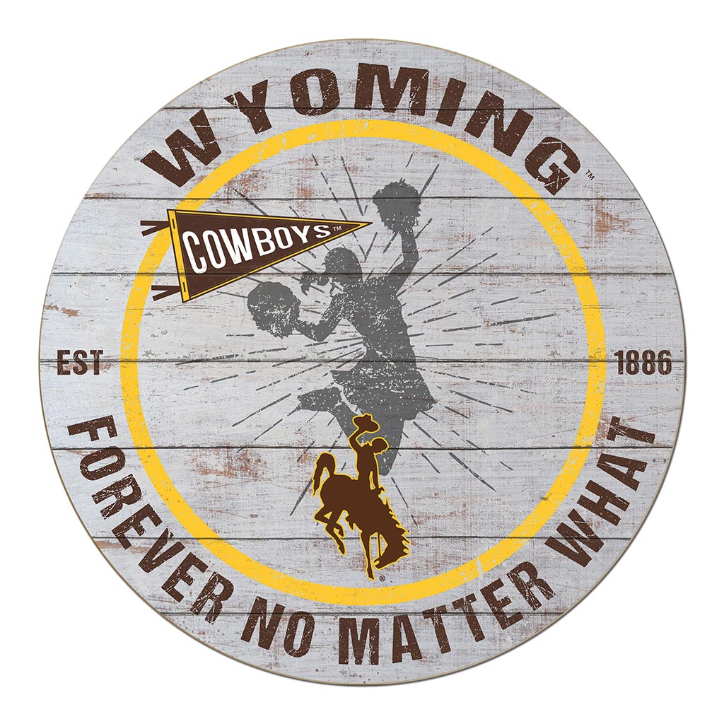 20x20 Throwback Weathered Circle Wyoming Cowboys Cheerleading