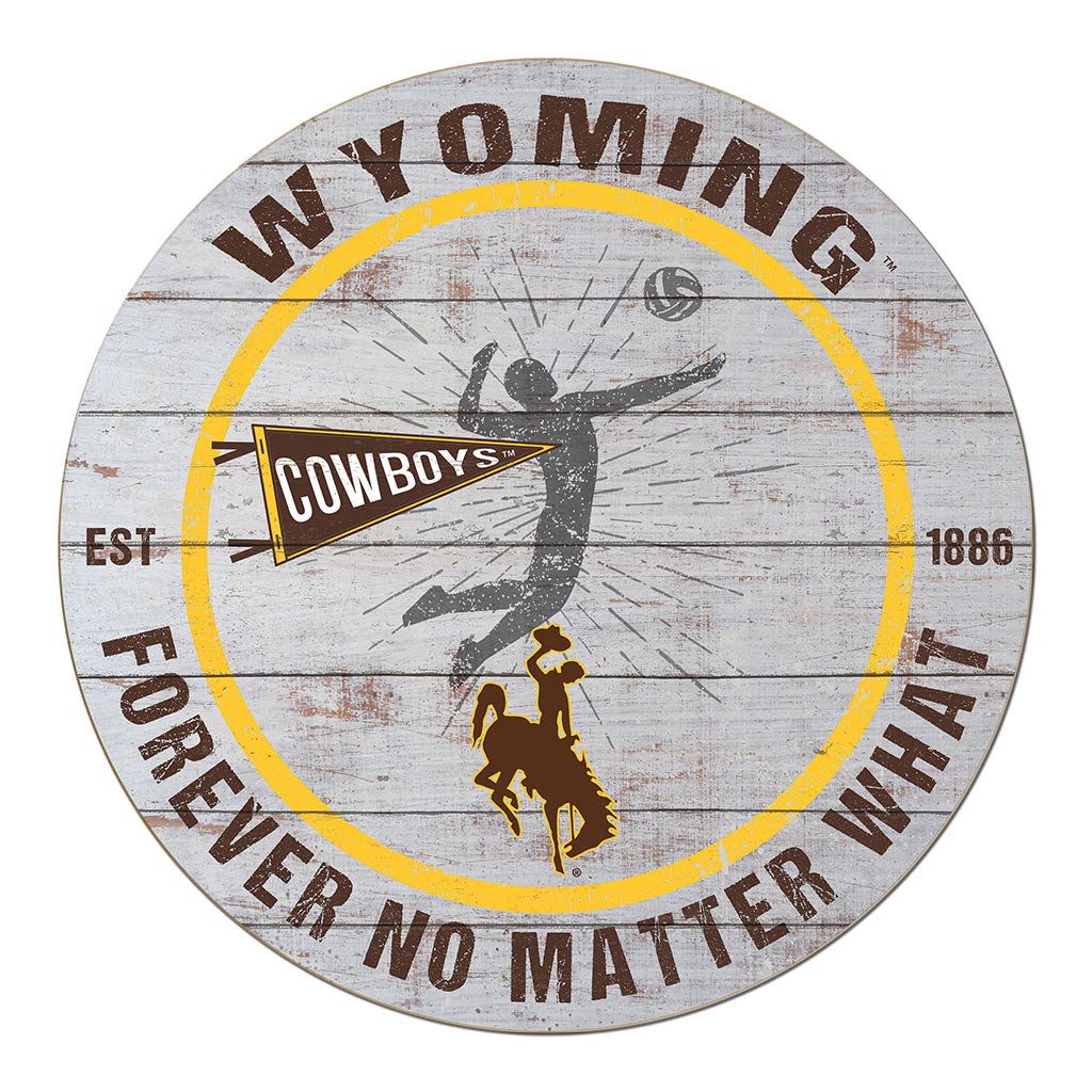 20x20 Throwback Weathered Circle Wyoming Cowboys Volleyball