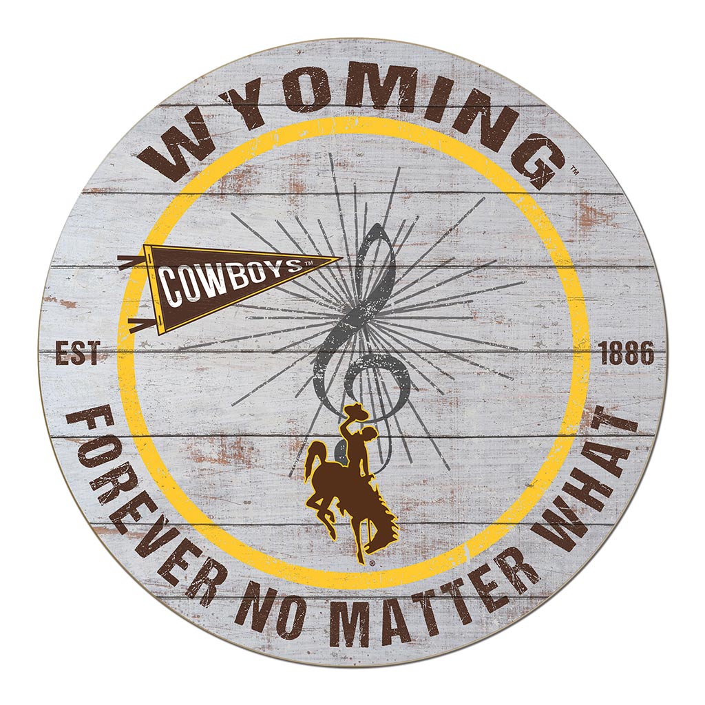 20x20 Throwback Weathered Circle Wyoming Cowboys Band