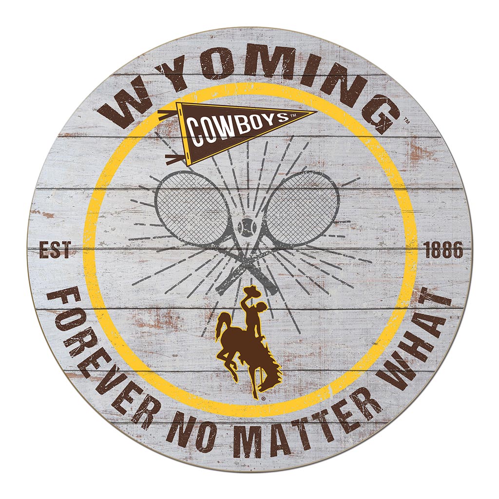 20x20 Throwback Weathered Circle Wyoming Cowboys Tennis