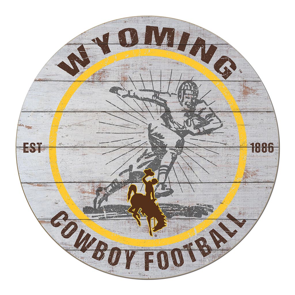 20x20 Throwback Weathered Circle Wyoming Cowboys-Special