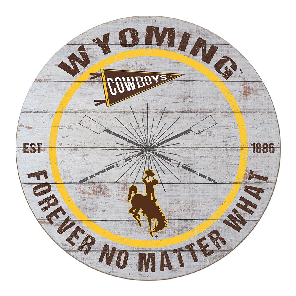 20x20 Throwback Weathered Circle Wyoming Cowboys Rowing