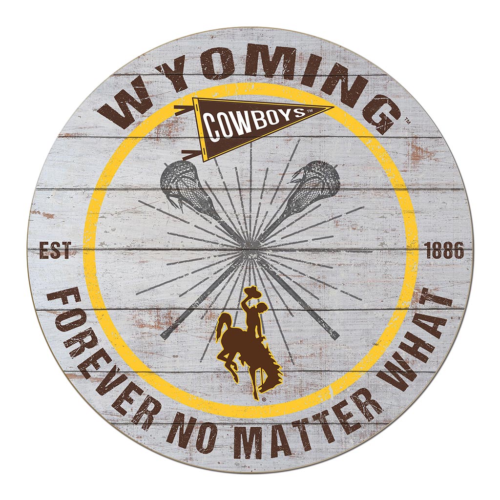 20x20 Throwback Weathered Circle Wyoming Cowboys Lacrosse