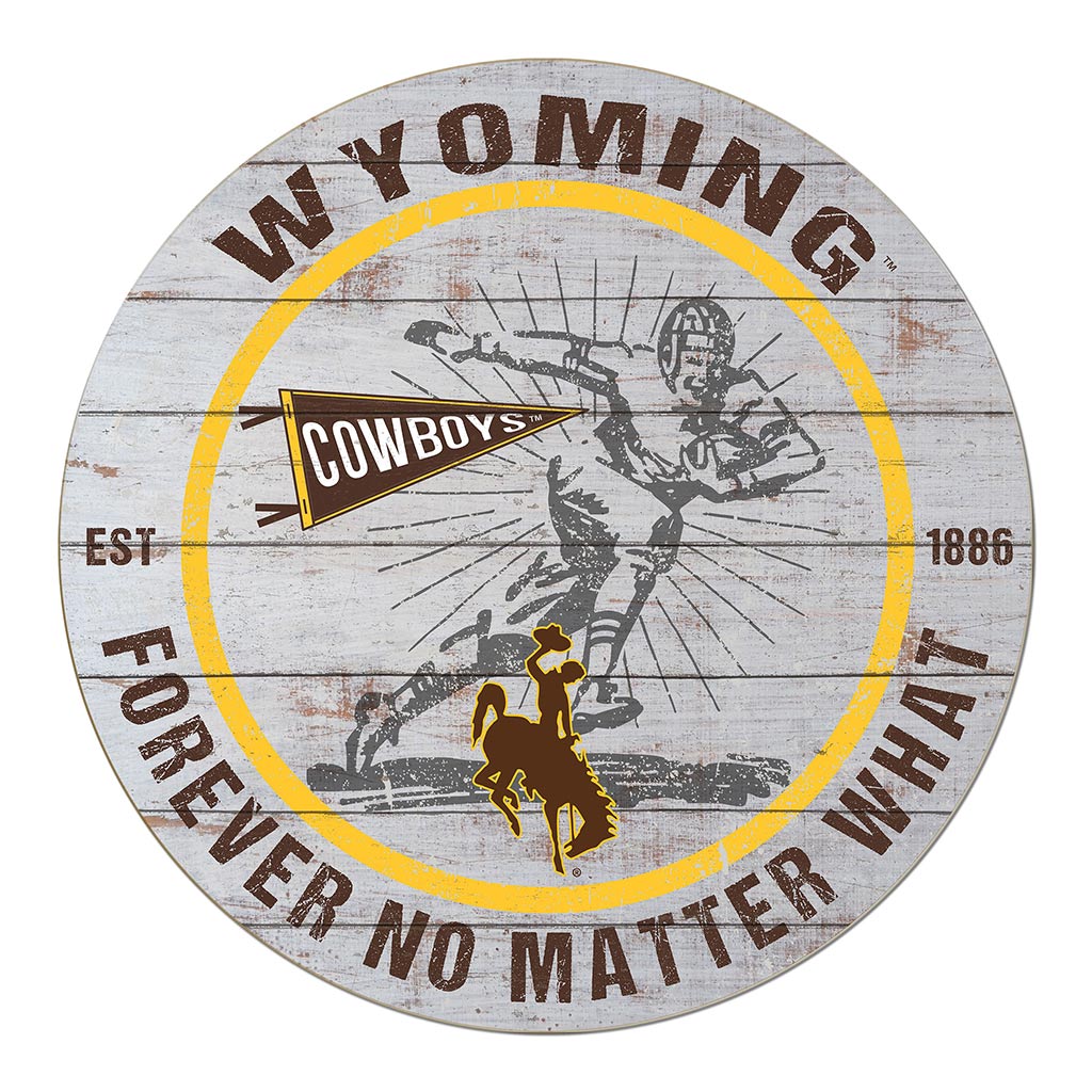 20x20 Throwback Weathered Circle Wyoming Cowboys