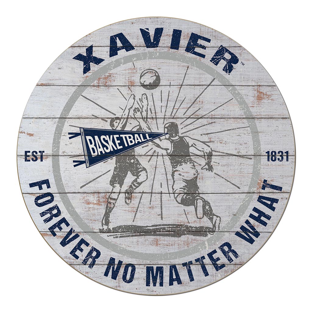 20x20 Throwback Weathered Circle Xavier Ohio Musketeers Basketball