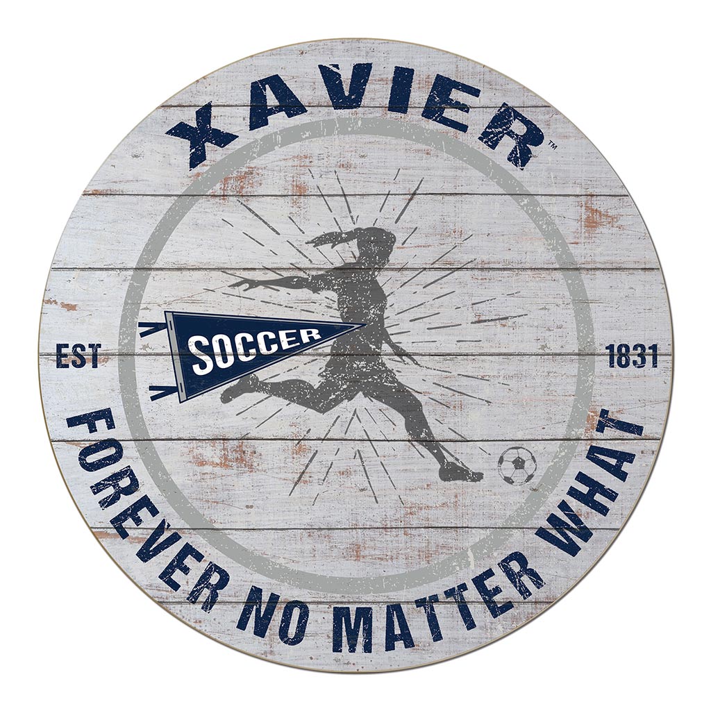 20x20 Throwback Weathered Circle Xavier Ohio Musketeers Soccer Girls