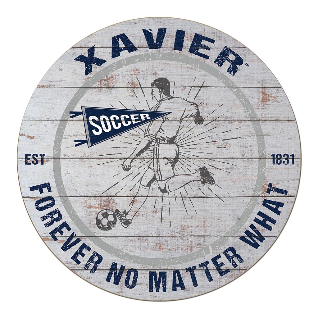 20x20 Throwback Weathered Circle Xavier Ohio Musketeers Soccer