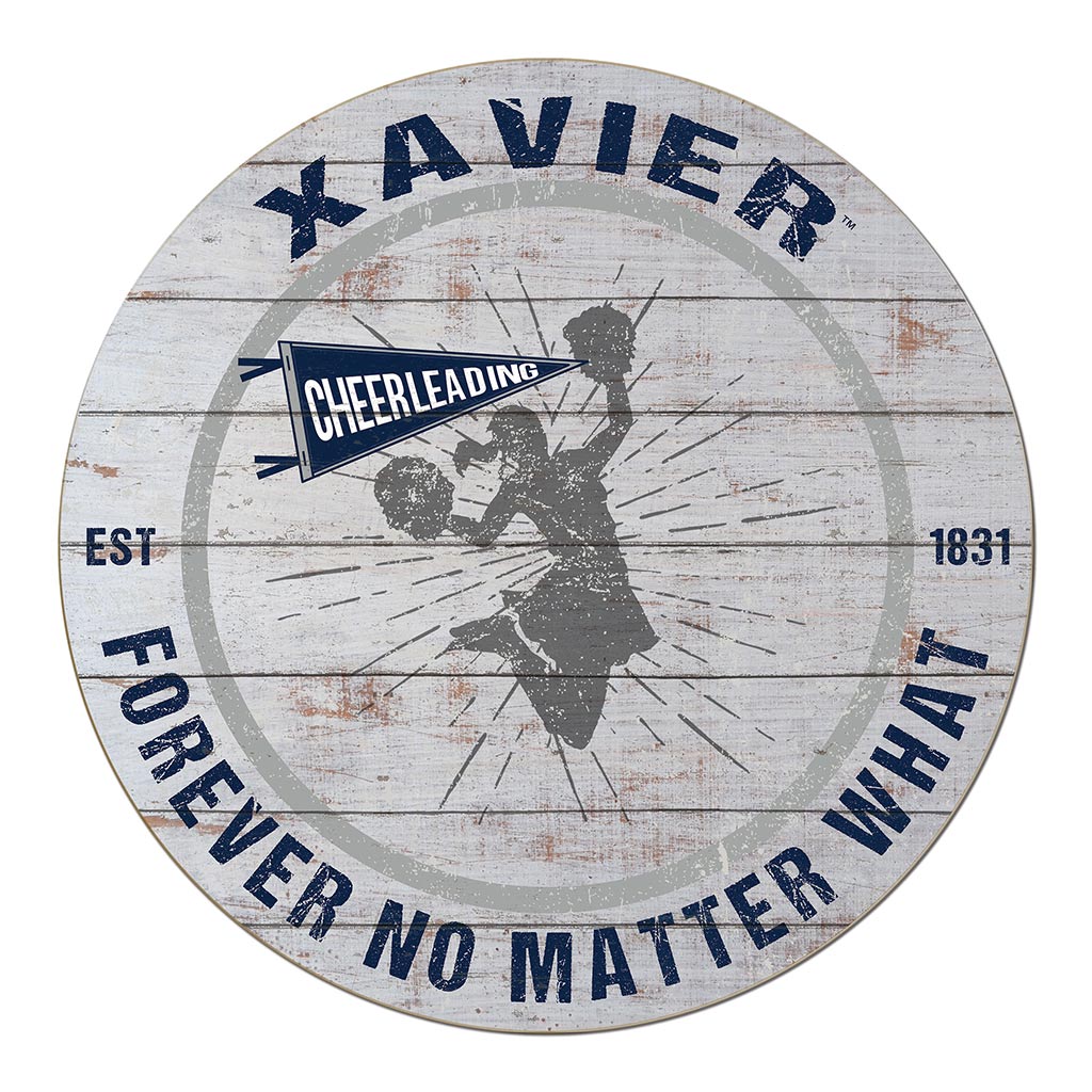 20x20 Throwback Weathered Circle Xavier Ohio Musketeers Cheerleading
