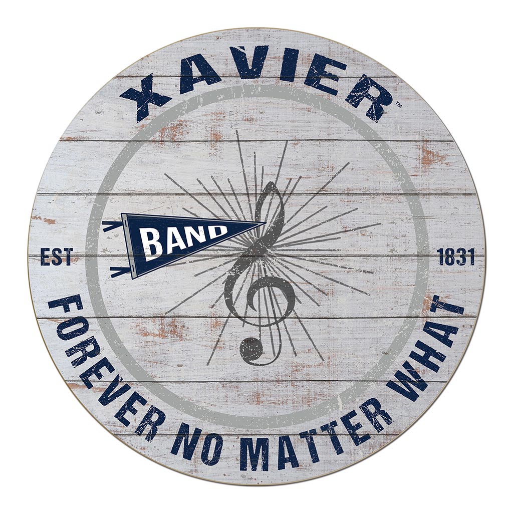 20x20 Throwback Weathered Circle Xavier Ohio Musketeers Band