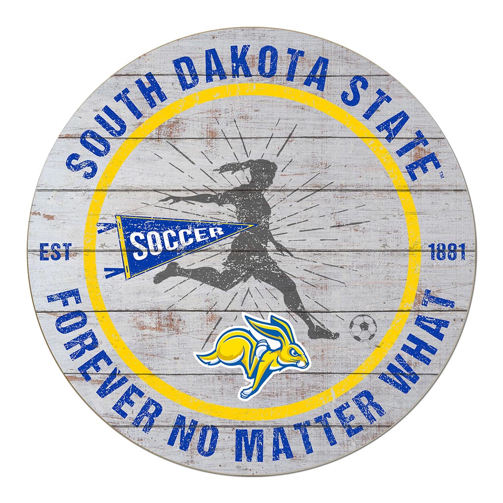 20x20 Throwback Weathered Circle South Dakota State University Jackrabbits Soccer Girls