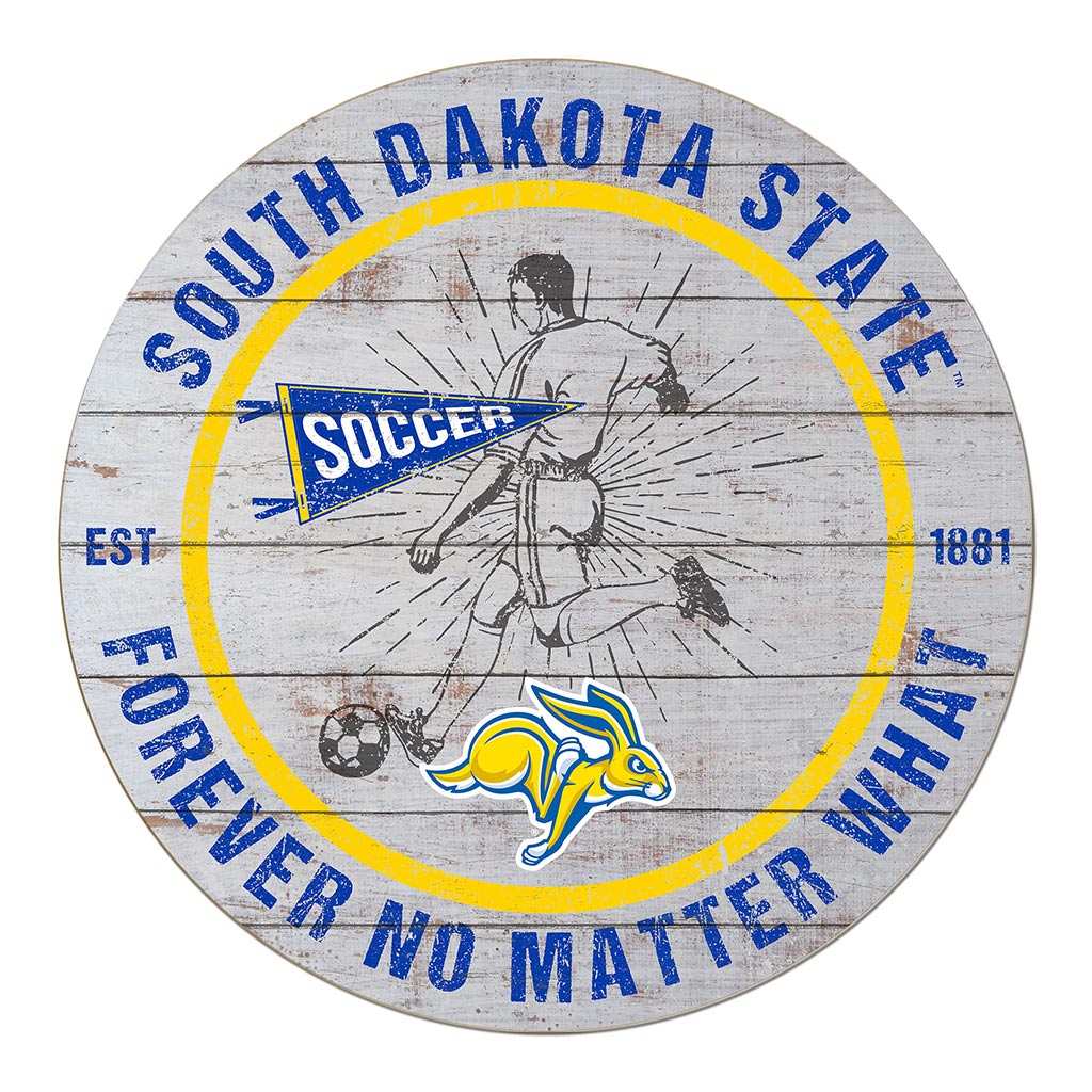 20x20 Throwback Weathered Circle South Dakota State University Jackrabbits Soccer