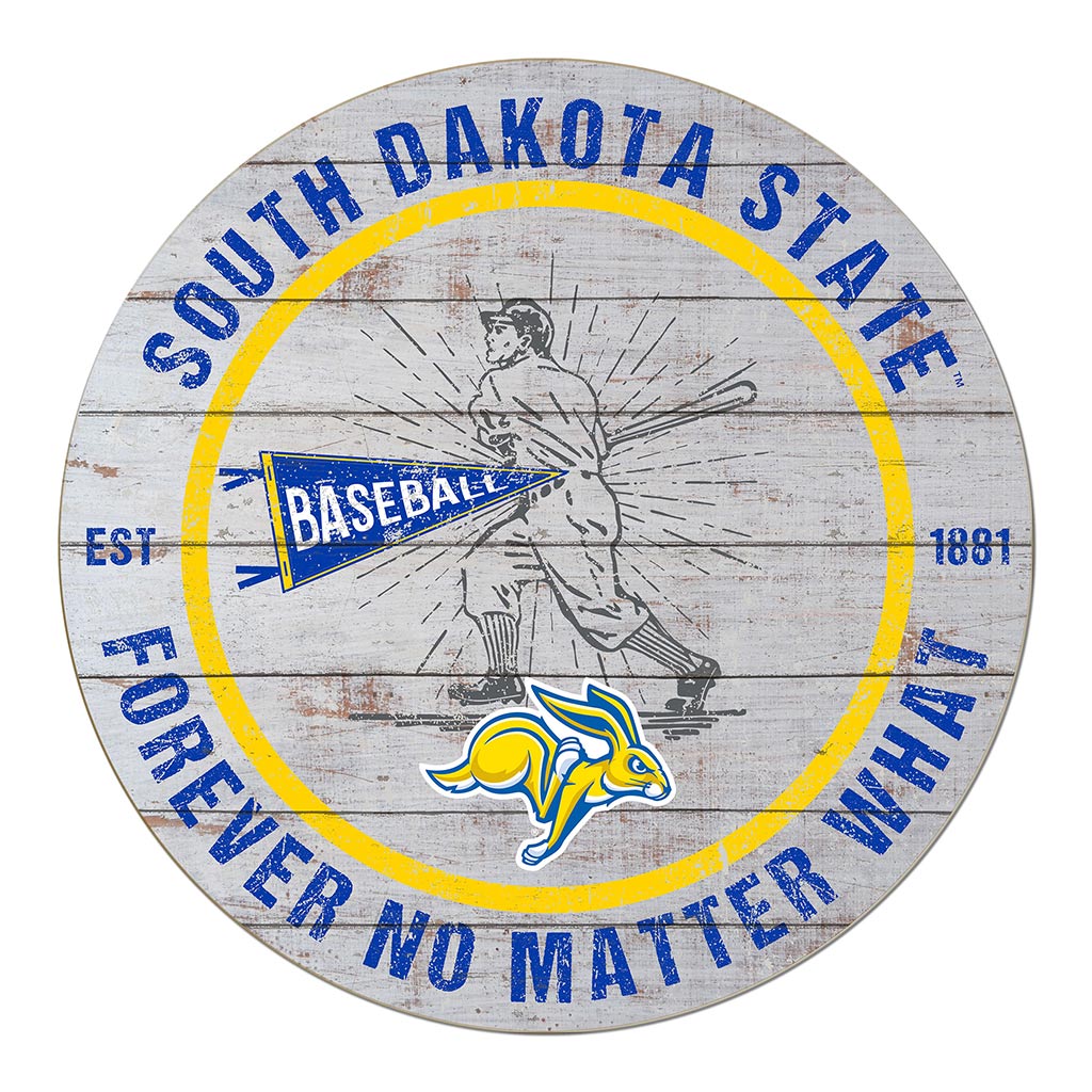20x20 Throwback Weathered Circle South Dakota State University Jackrabbits Baseball